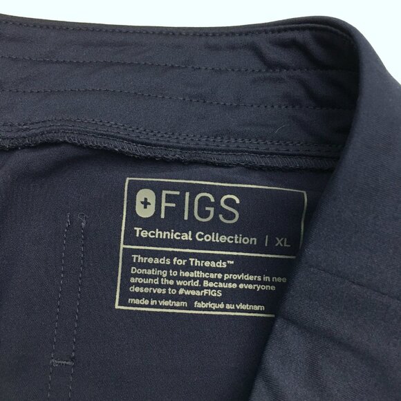 NEW Figs Zamora 2.0 Navy Blue Scrub Pants Joggers Pockets size XL length 28" - Picture 4 of 8